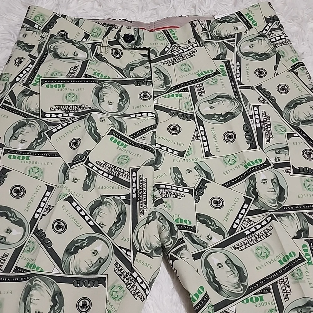 OPPO SUITS SET Stylish Money Print Blazer &  Pant  Green and Black